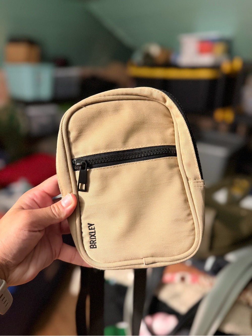 BRIXLEY Tan Crossbody Bag — Compact Everyday Crossbody